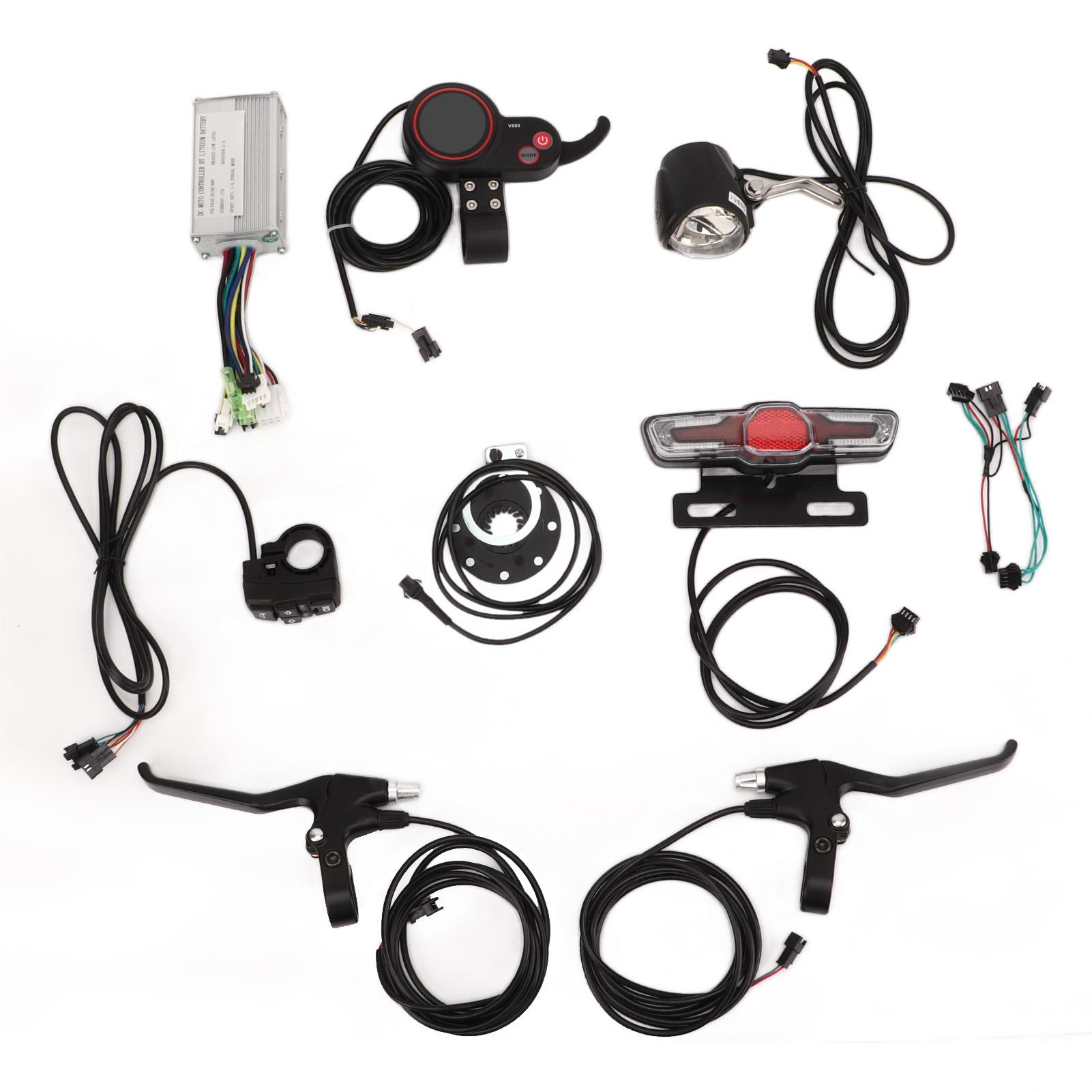 

Electric Bike Controller Kit Universal 17A Bicycle Motor Controller with V889 Panel 36V 48V 250W‑350W