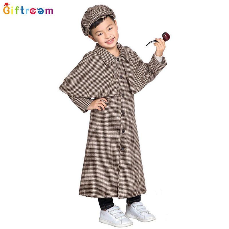 Módní kostým Sherlocka Holmese pro chlapce Ideální na Halloween a divadelní představení