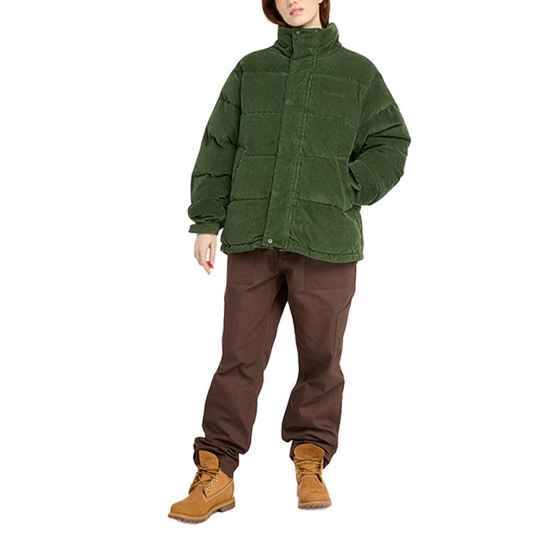 Timberland Stand Collar Warm Versatile Duck Down Puffer Jacket Men Jacket Black-Forest-Green A6X6J-EIN