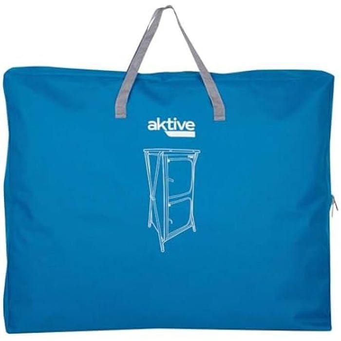 Armoire de camping - Aktive - Aluminium et Textile - Pliable - 4 niveaux de rangement - Bleu