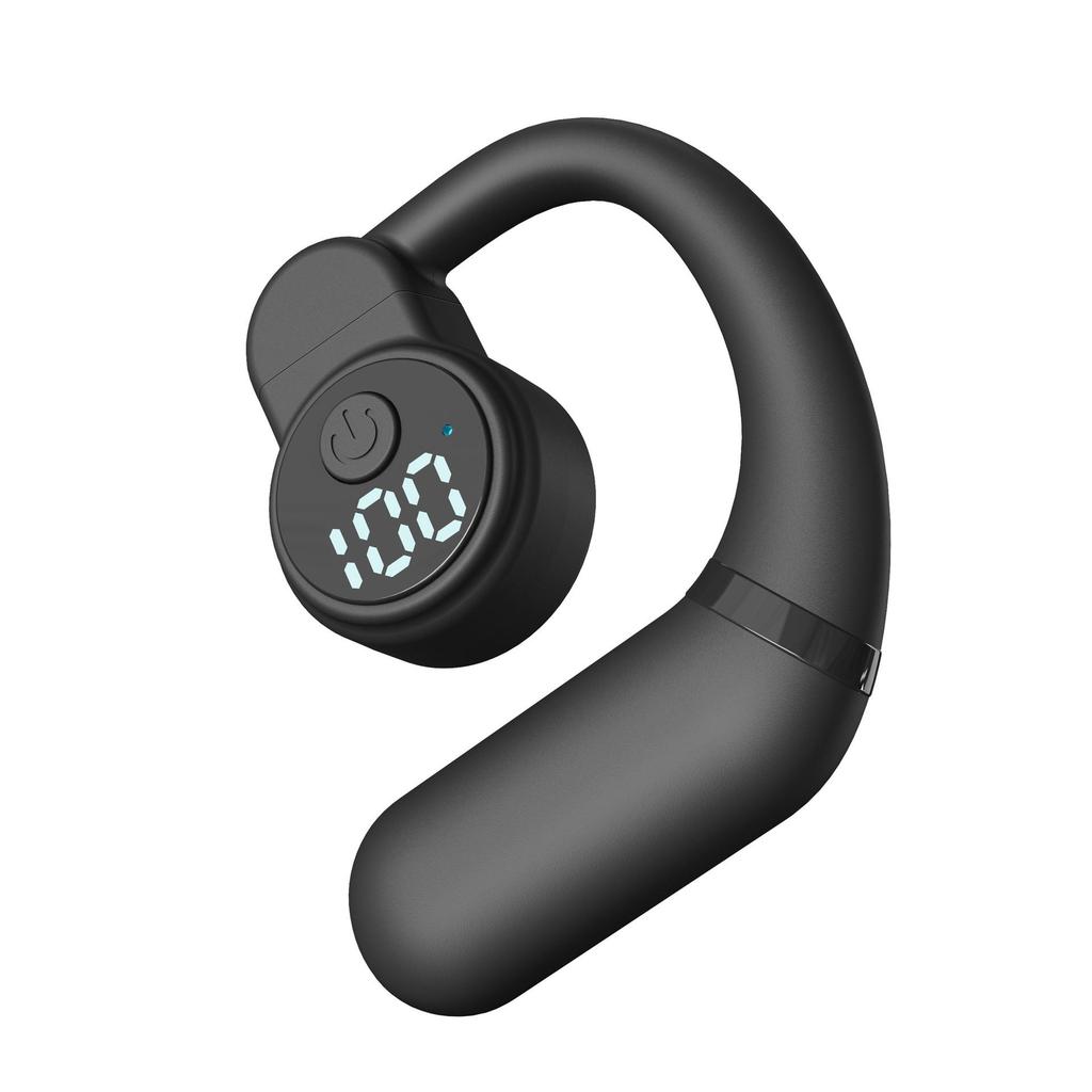 High-End Wireless Single-Ear Bluetooth Headset with Ear-Hook Design, Superior Bass, and Long Battery Life