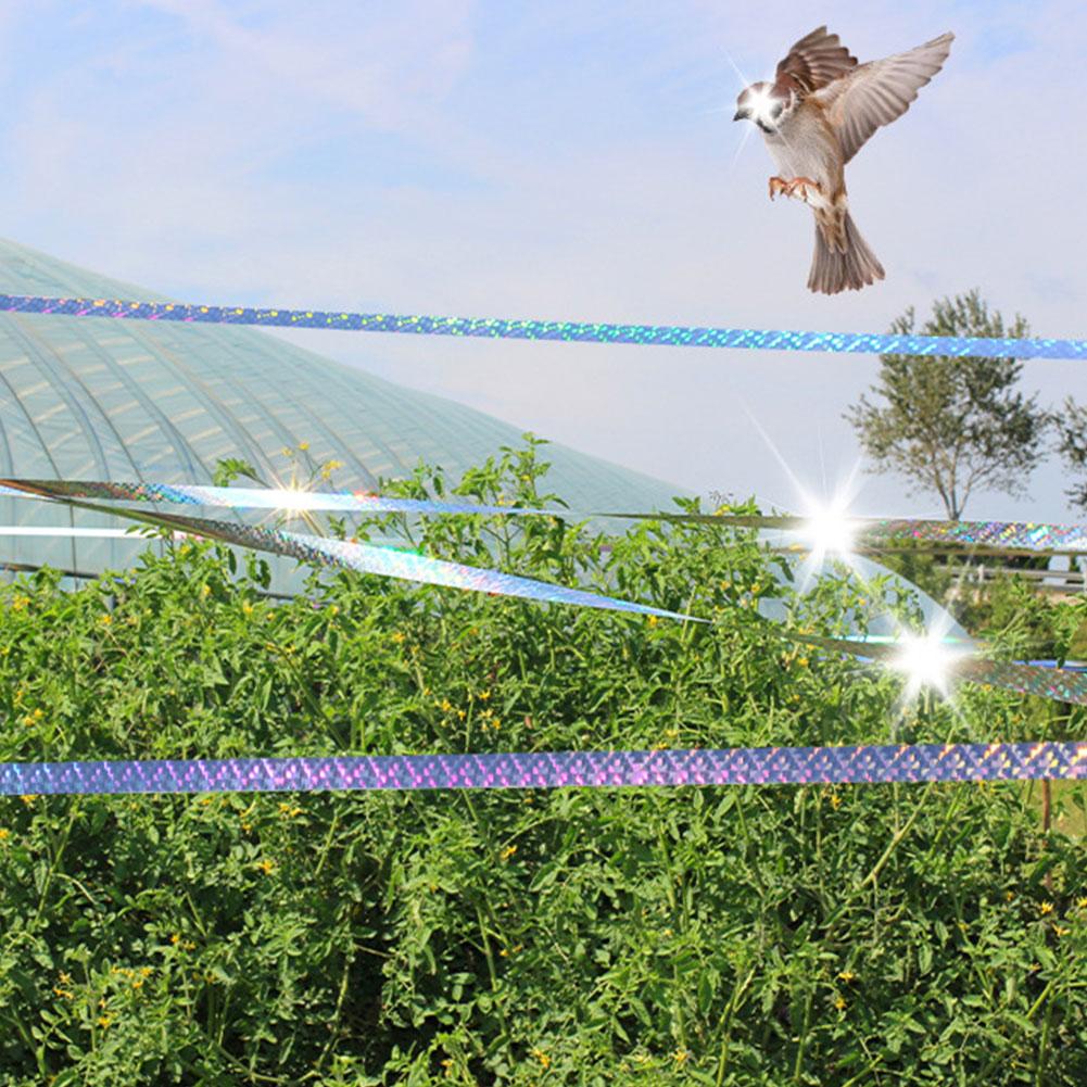 Bird Scare Tape Reflective Bird Tape Double Side Bird Repellent Flash Tape for Scare Pigeon Gulls Crows for Garden Farm