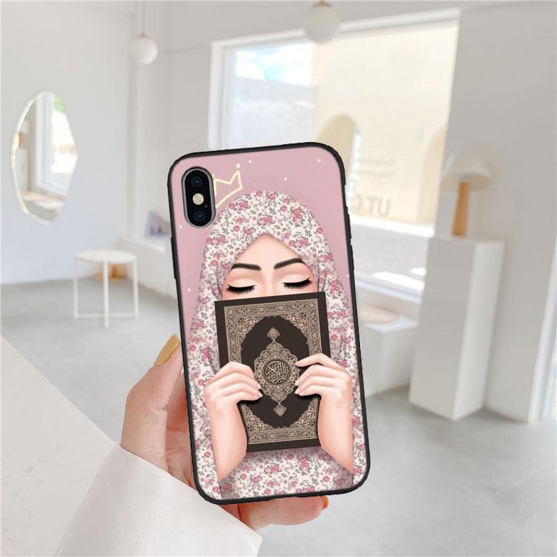 FM32 Muslim Girls Hijab Text Soft Shell Phone Case for Redmi Note 10 11 12 Pro Max 10S 10C 10T 11A 11S 12S 12C
