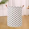 Foldable Waterproof Cotton Linen Storage Basket for Laundry