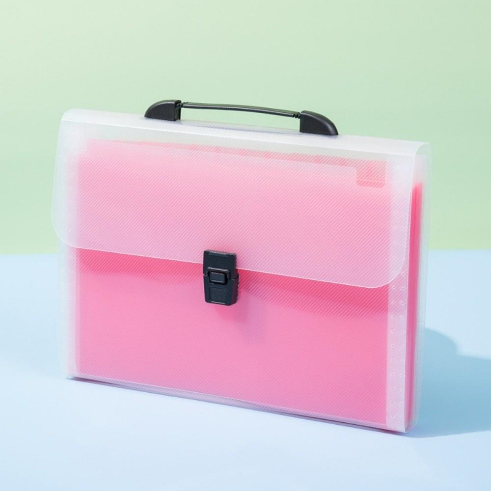 Durable A4 Portable Accordion Bag Large Capacity Transparent Test Paper Storage Bag Thickened Organ Bag 13 Layer Folder Student