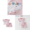 Girl Summer Cotton Animal Cartoon Twopiece Set For Kids Ages 3 To 8