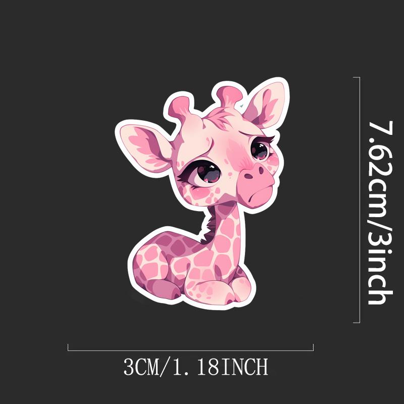 Giraffe Cartoon Grievance Sticker Durable for Laptop, Car, Luggage, Skateboard & More - Perfect for Teens, Adults, Creative Decor & Gifting