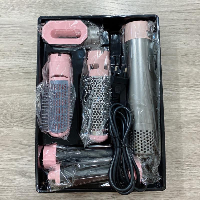 Cross-Border 5-in-1 Curling Iron & Hair Dryer: Hot Air Comb, Curl, Straighten, and Dry with Automatic Hair Suction