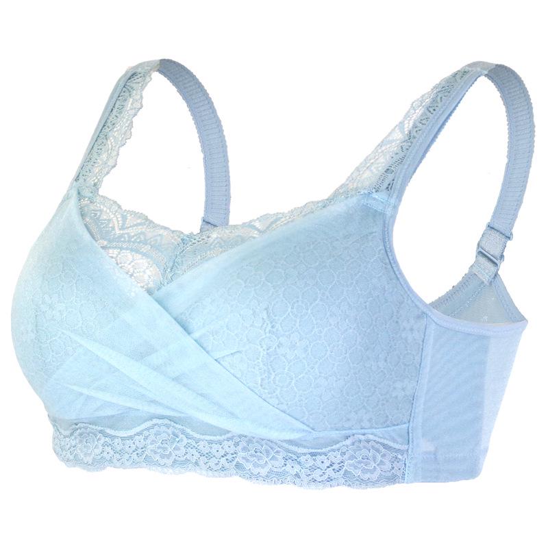 Lace Wire-Free Breathable Breast Cover Bra with Insertable Pads - Style 8801