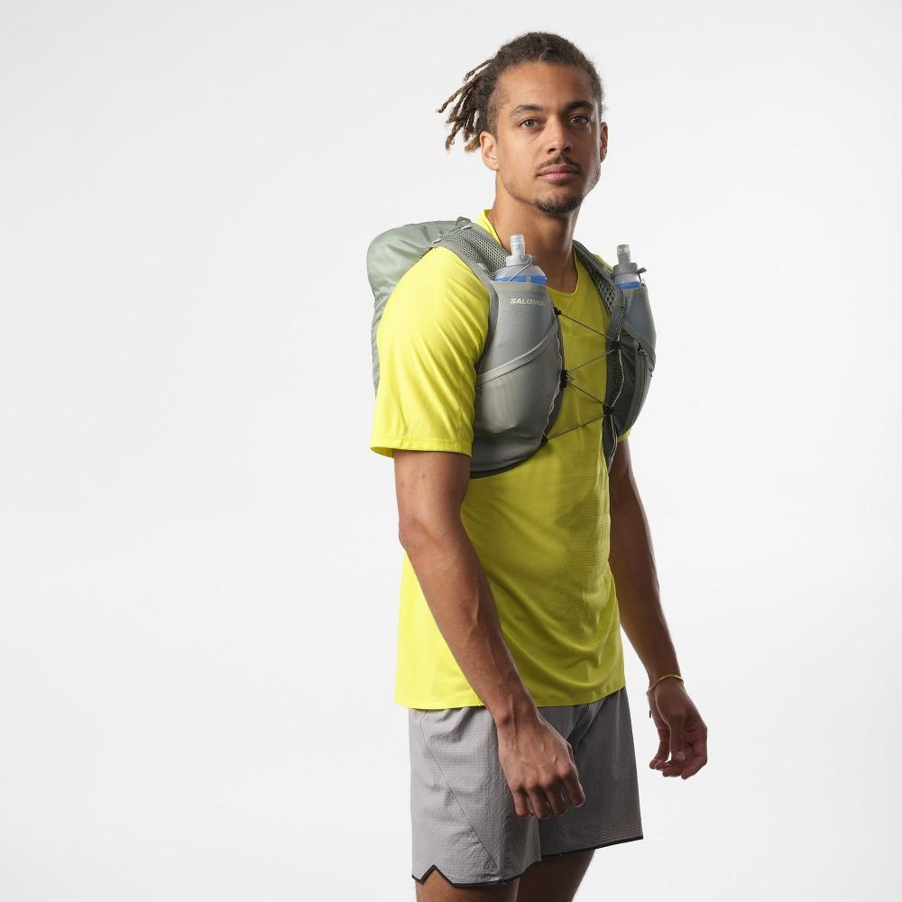 SALOMON Hydration Vest Rucksack Backpack ACTIVE SKIN 8 SET Unisex Laurel WreathLily PadALOE WASH M
