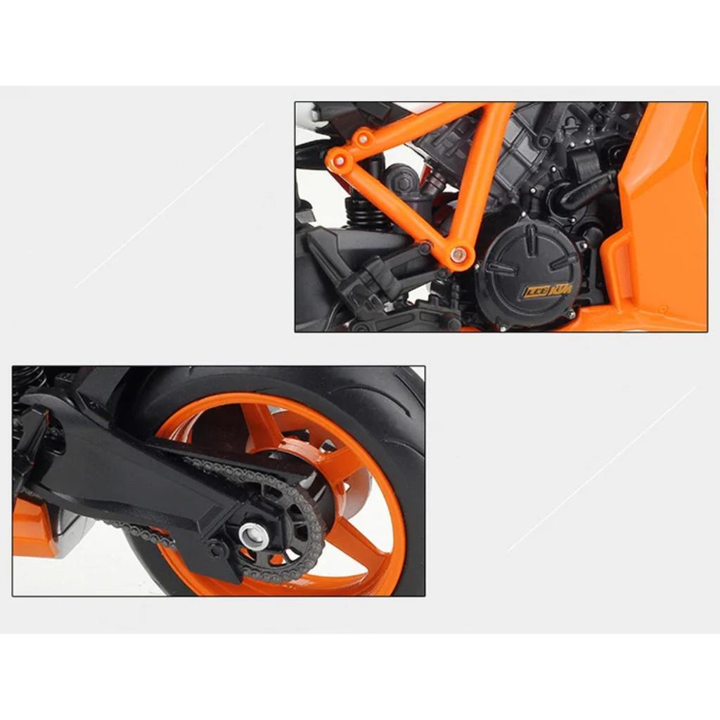 Welly 1/10 KTM 1190 RC8 R Alloy Sports Motorcycle Model Simulation Metal Toy Street Racing Motorcycle Model Collection Kids Gift
