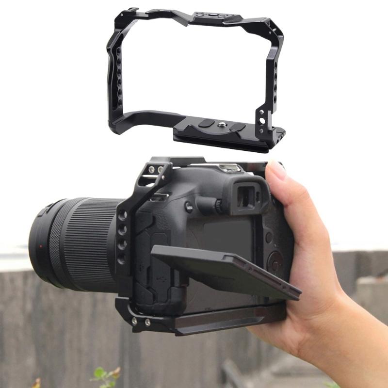 Aluminum Camera Cage Frame For DSLR Cameras Featuring 1/4 and 3/8 Screw Holes For Versatiled Use