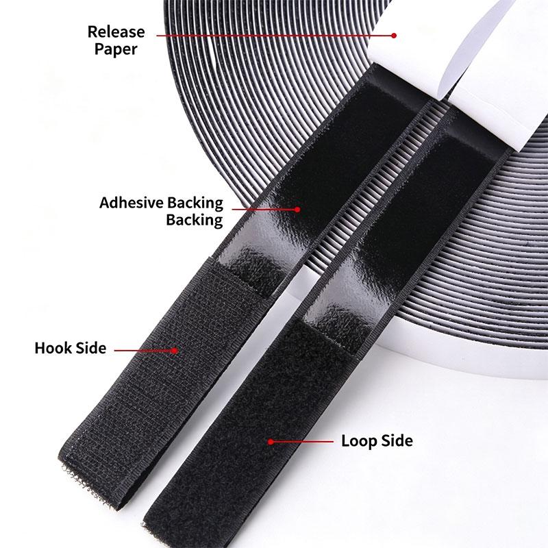 25M Strong Self Adhesive Hook and Loop Tape 20mm Nylon Magic Sticky Strips Fastener For DIY Home Apparel Sewing Supplies