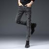 Fashion Brand Black Gray Jeans Men's Stretch Slim Fit Skinny Pants Korean Fashion High-End All-Match Casual Long Pants