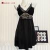 [Moonlight Camellia] New pure desire sleeping dress women's summer loungewear suspender lace sexy ice silk pajamas backless