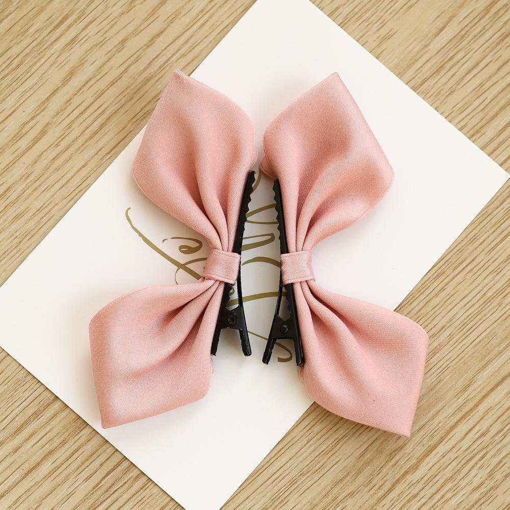 Korean Style 3D Bunny Ear Hair Clip for Baby Girls - Red Princess Bow Accessory