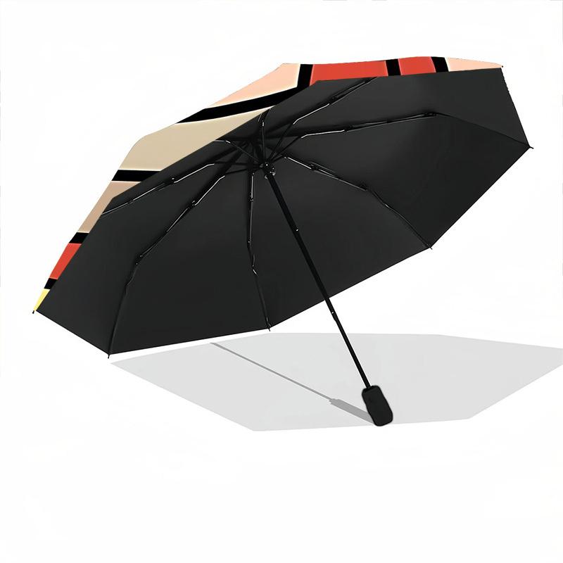 1pc Shin-chan Automatic Folding Personality Personality Umbrella, Portable Collapsible Design, 8-Rib Iron Frame, All-Season Casual Outdoor Accessory F