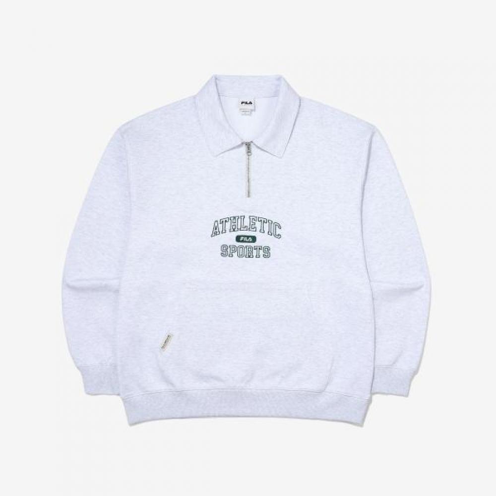 Fila Graphic Half Zip Sweatshirt WHITEMELANGE/105