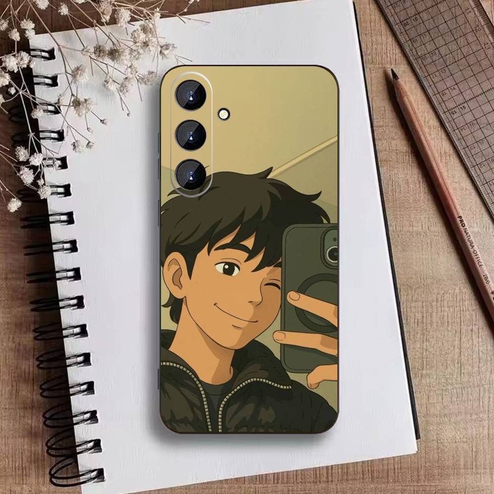 Anime Chill Guy Merchandise Phone Case For Samsung Galaxy A73,A21s,A22,A31,A52,A53,A71,A41Soft Black Shell
