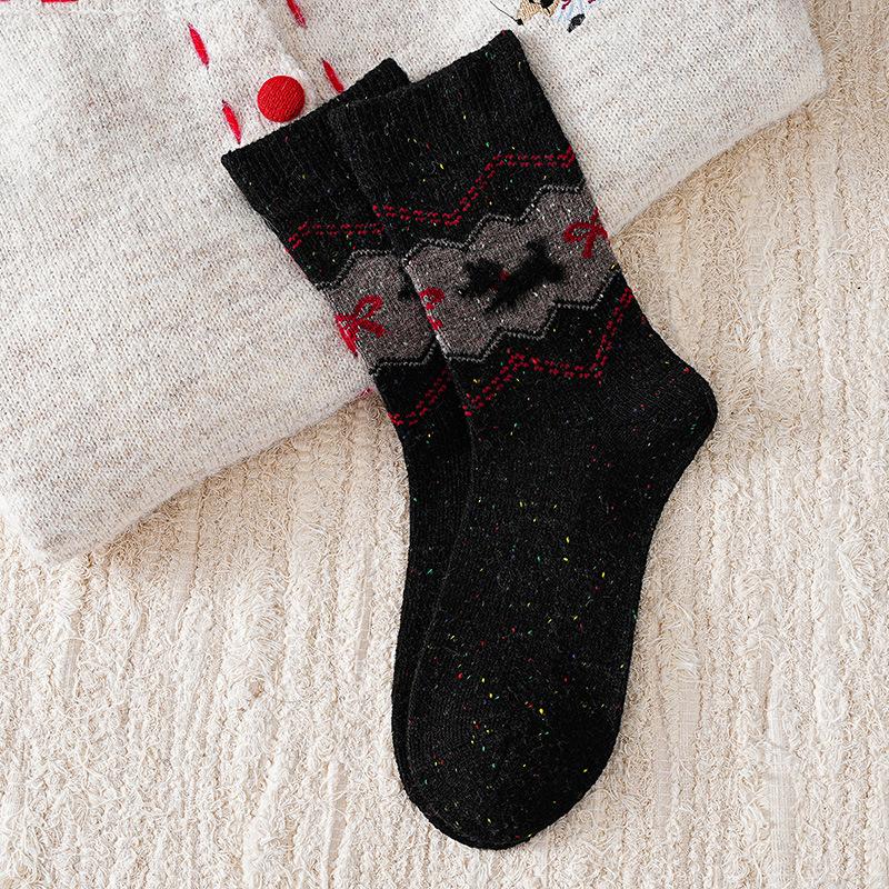 Cute Cartoon Socks Medium Tube Socks Season Thickened Warm Wool Socks Puppy Idea Yarn Stockings