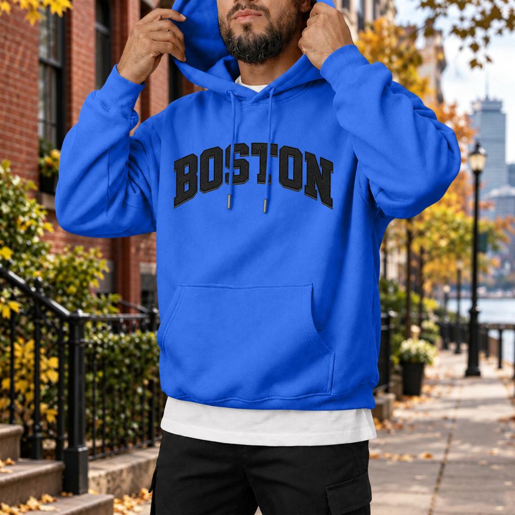 Men's Winter Hooded Sweatshirt for Casual Everyday Wear and Cold