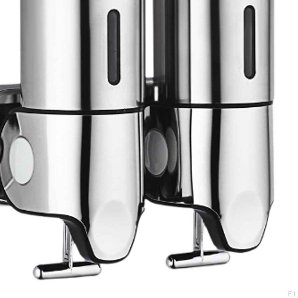 2 Pieces Liquid Soap Dispensers Bathroom Dispenser Set Double-sided Dispensing Manual Press Bath