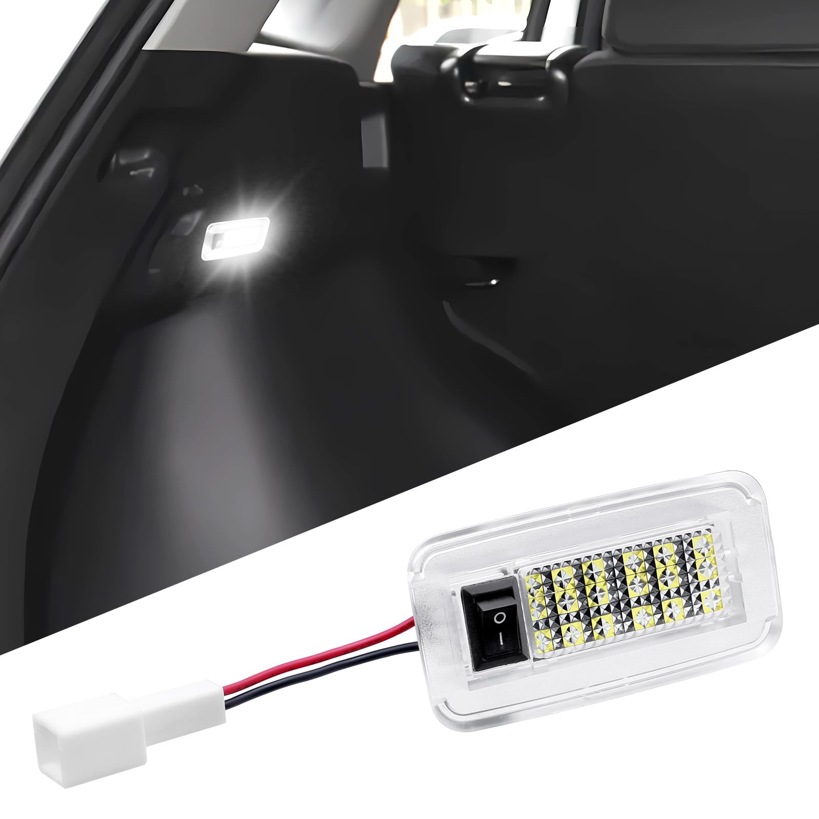 

Светодиодный фонарь для багажника Futwod для Toyota 90 Corolla 10 80, настраиваемый переключатель для багажного отделения, оригинальный свет для салона автомобиля типа Voxy, Noah, Series, Cross, Series, белый