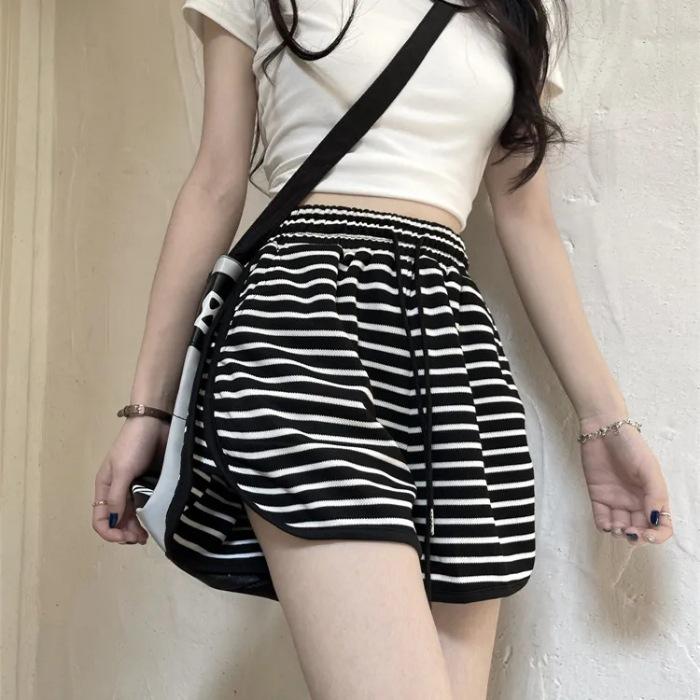 Women s Slim-Fit High Waist Casual Summer Shorts S