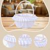 Wedding Flower Girl Basket Elegant with Lace Ceremony Western Decoration for