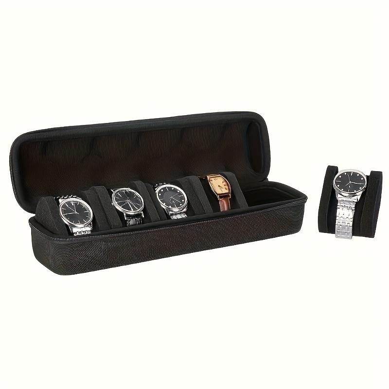 Single Watch Storage Box Portable, Zipper Travel Case for Wristwatches, Dustproof Hard Shell Protective Container & Organizer