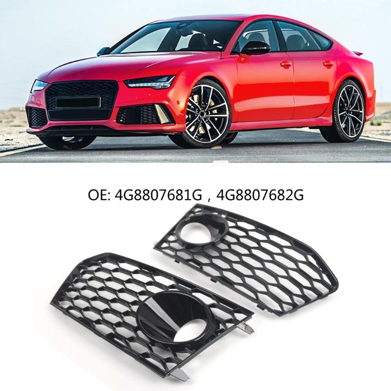 4G8807682G Automotive Accessories Bumper Fog Lamp Grille Trim for 14-18 4G8807681G Car Front Fog Light Grille Cover