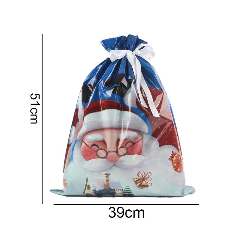 Christmas Gift Bags Large Capacity Merry Christmas Drawstring Gift Packaging Bags 2025 Navidad Party Candy Cookie Wrap Pouch