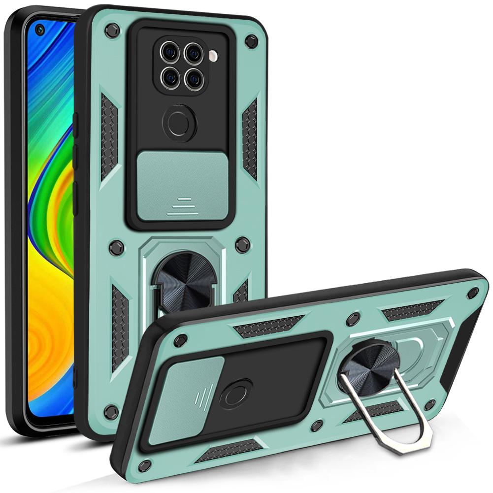 

For Xiaomi Redmi Note 9 Case Redmi Note 9 4G Cover Magnetic Ring Holder Armor Phone Case Slide Camera Protect Back Cover Redmi Note 9 4G