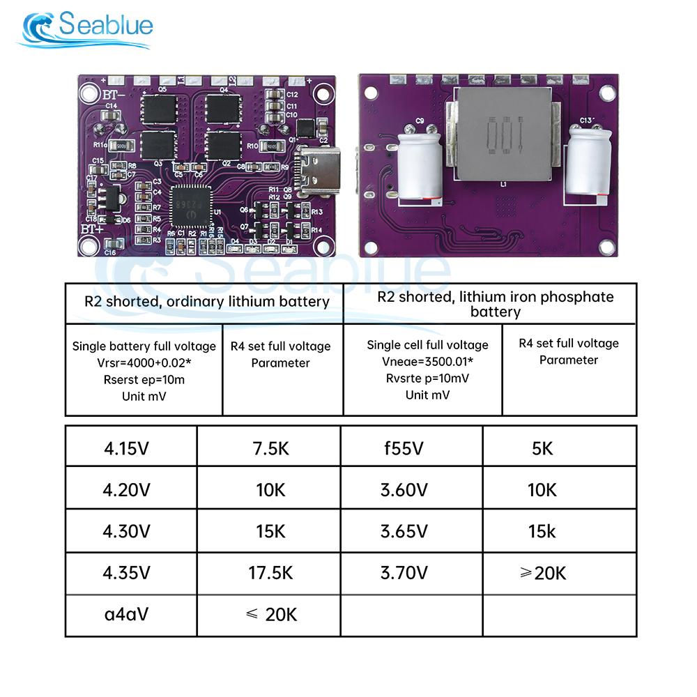 IP2368 PD 100W Fast Charging Module Bidirectional Buck-Boost Type-C Interface Lithium Battery Power Bank Board for Laptops Phone