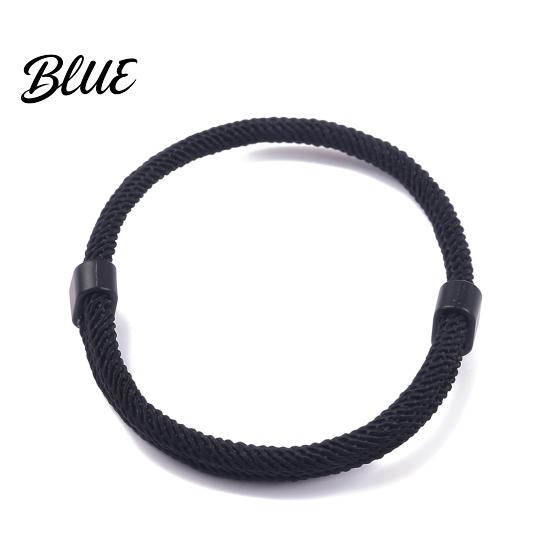 Adjustable Sports Bracelet Men Rope Braided Casual Solid Nylon Color