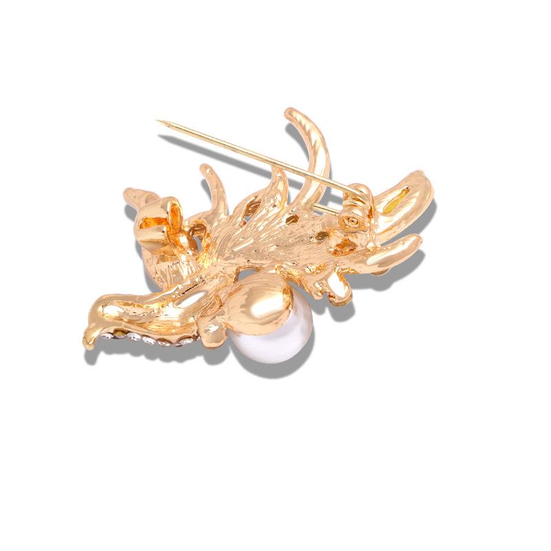 Exquisite Fashionable Pearl Bird All-match Dress Brooch for Women