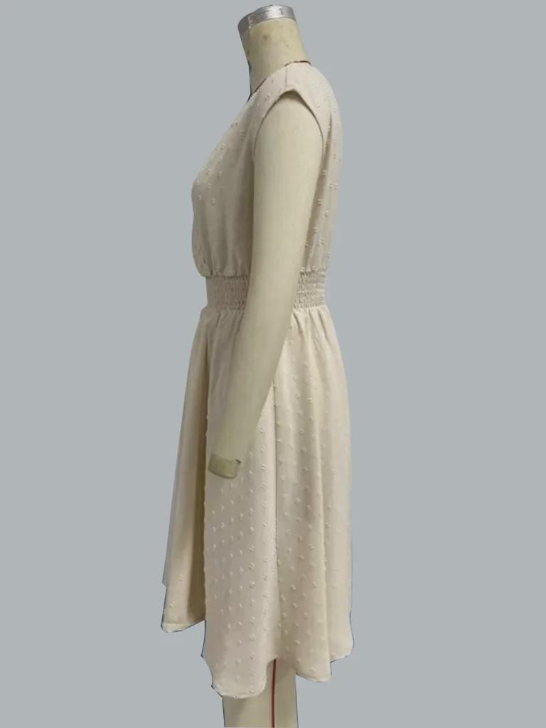 Spring/Summer 2025 French Holiday Lace Hollow V-Neck Dress - Floral Cut A-Line Skirt for Women