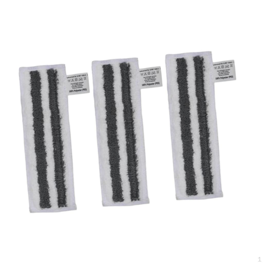 3 Pieces Floor Mop Covers, Washable Cloth Mat, Dry or Wet Pads, Heads Replacement Cleaning Pad