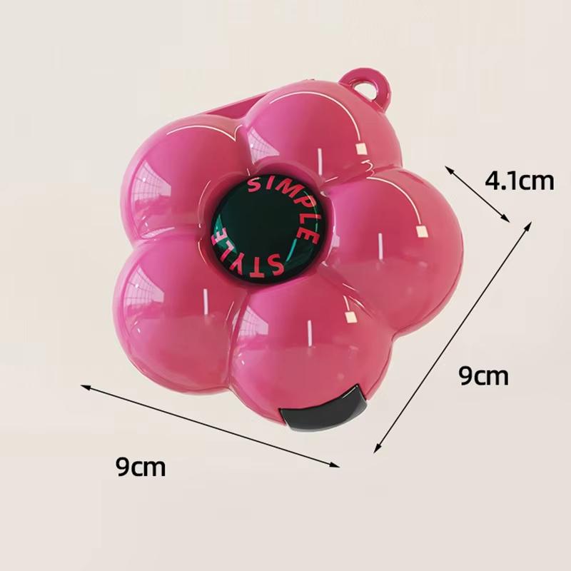 Kreative Blumen Pillendose Tragbare Aufbewahrungsbox Anhänger Wasserdicht mit Trennwänden Schmucketui Kunststoff Dopamin Organizer Box