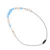 2 Stück Sensorisches Halsband Verstellbares Band Modisch Fördert Konzentration Silikon Sensorisches Halsband für Jungen und Mädchen Blau