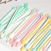 High Quality Small Handled Long Tools Stir Candy Color Plastic Bar Coffee Spoon