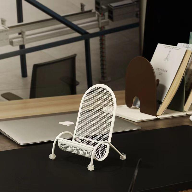 Creative Desktop Lazy Phone Holder - Universal Metal Stand for Apple & Android, Stable & Cute Design for Men & Women.