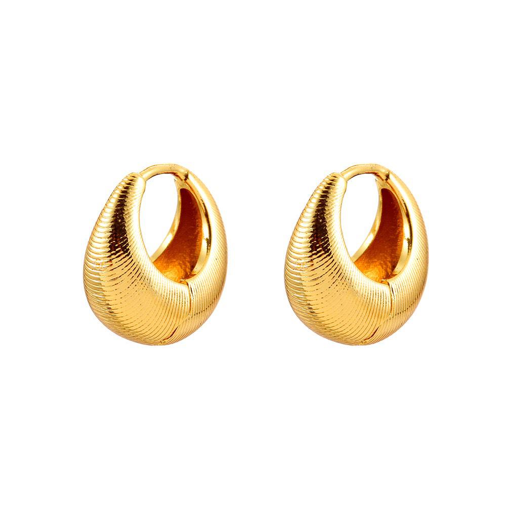 Elegant Glossy U-shaped Earrings for Women - Minimalist, Versatile Fashion Design