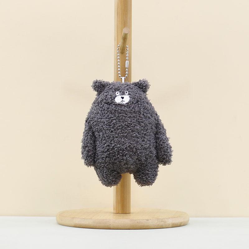 

Brown And Delightful Gray Bear Plush Keychain Cute And Soft Hangable Doll темно-сірий