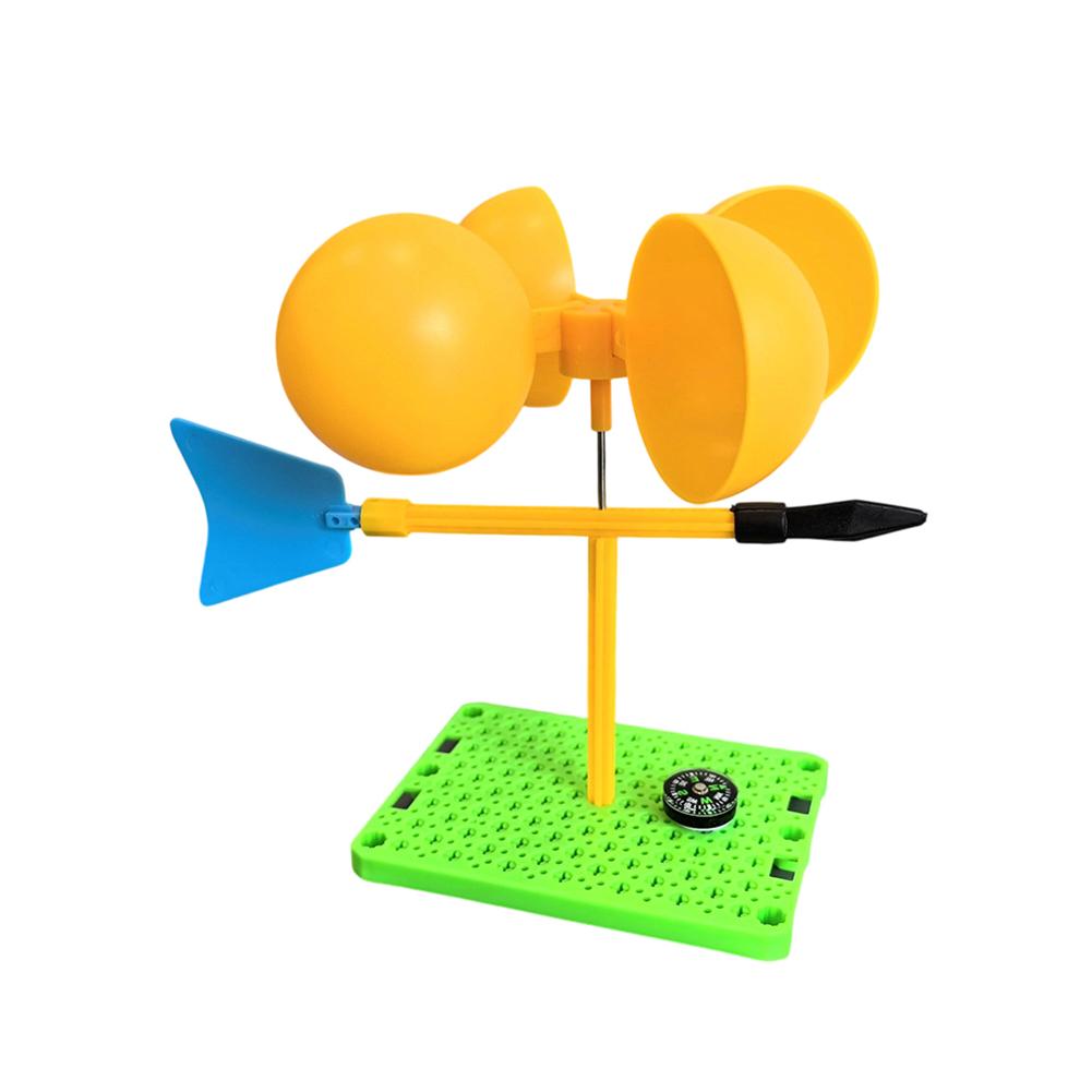 Science Experiment Kit: Assemble Your Own Wind Vane and Anemometer Flat Base Design for Desk Use 22 x 9 x 5.5 cm