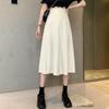 2025 Summer Plus Size High Waist Black A-Line Bodycon Skirt for Women