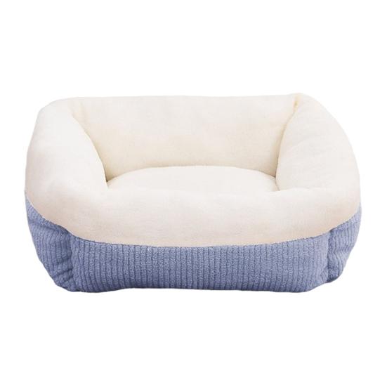 

Ортопедический диван-кровать для собаки Пушистая успокаивающая кровать для кошки с приподнятыми бортиками Нескользящее дно Моющаяся теплая лежанка для питомца для маленьких и средних собак и кошек S