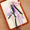 Canvas Shoe Keychain With Heart Lollipop Pendant For Fashionable Bags And Accessories