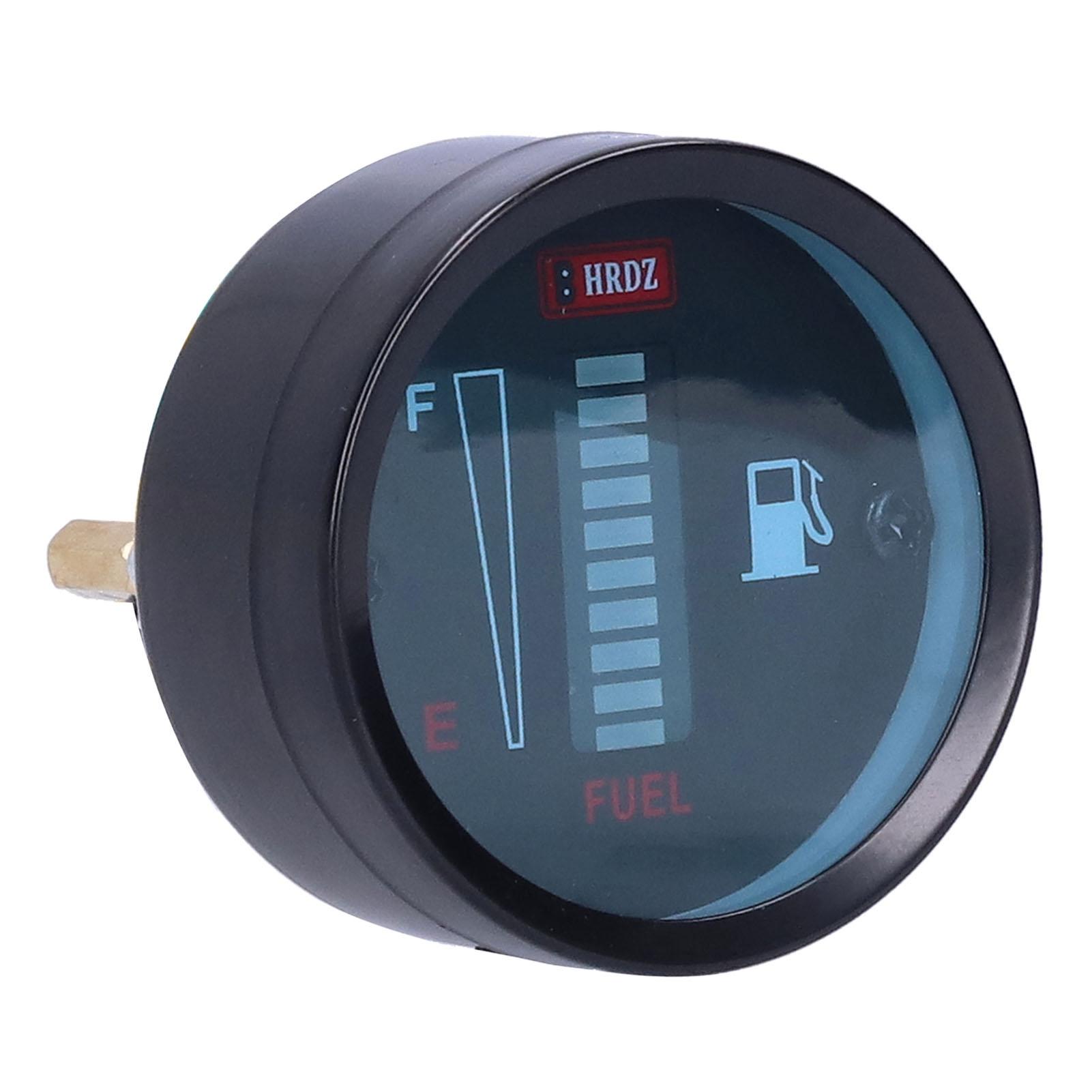 

2in Fuel Gauge LED Fuel Meter Gauge Indicator 52mm Dia 12V Adjustable Resistance for Auto Motorcycle LED Fuel Gauge Fuel Display