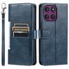 For Motorola Moto G86 5G Case 6 Card Slots PU Leather Anti-Fall Phone Cover with Wrist Strap